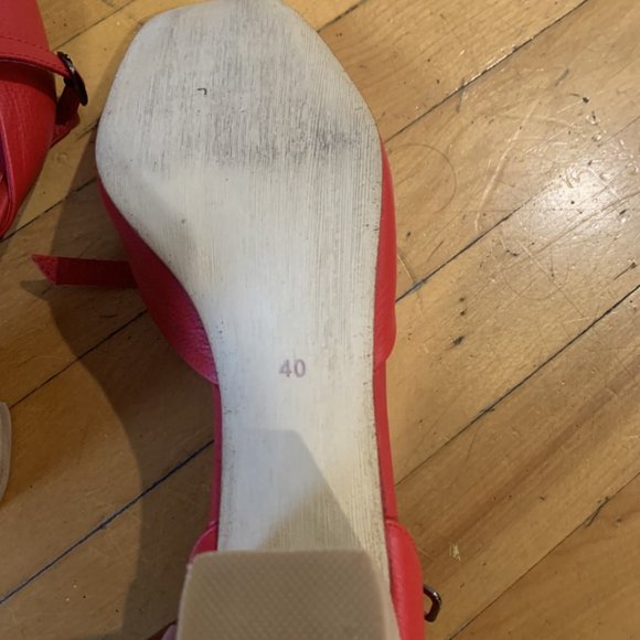 Red Women Heel Shoes 40 - US 8.5 - Picture 4 of 4